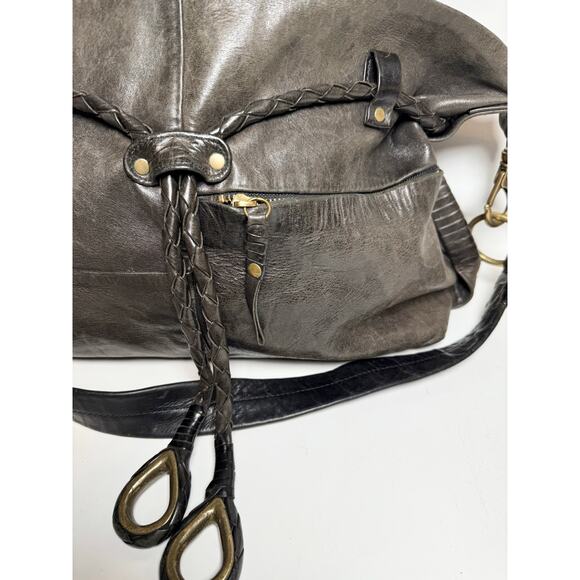 Vintage Cornelian Taurus Daisuke Iwanaga Leather Shoulder Bag w/Bronze Hdw $1800 - Picture 8 of 12